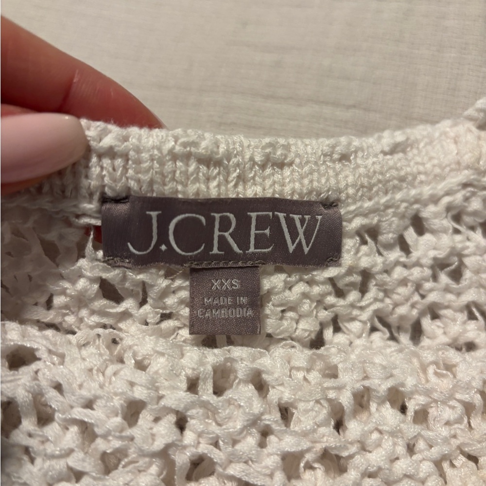 Jcrew - White Crochet Knit top - Picture 4 of 5